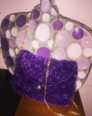 Bolsa crochê Roxo